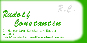 rudolf constantin business card